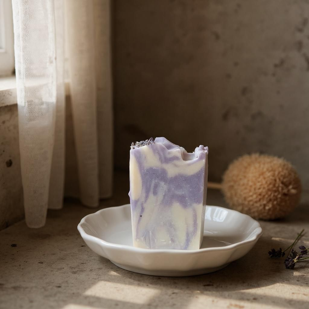 Lavender Tallow Soap with Goat Milk & Oats – Calming Handmade Bar - Available 8/1