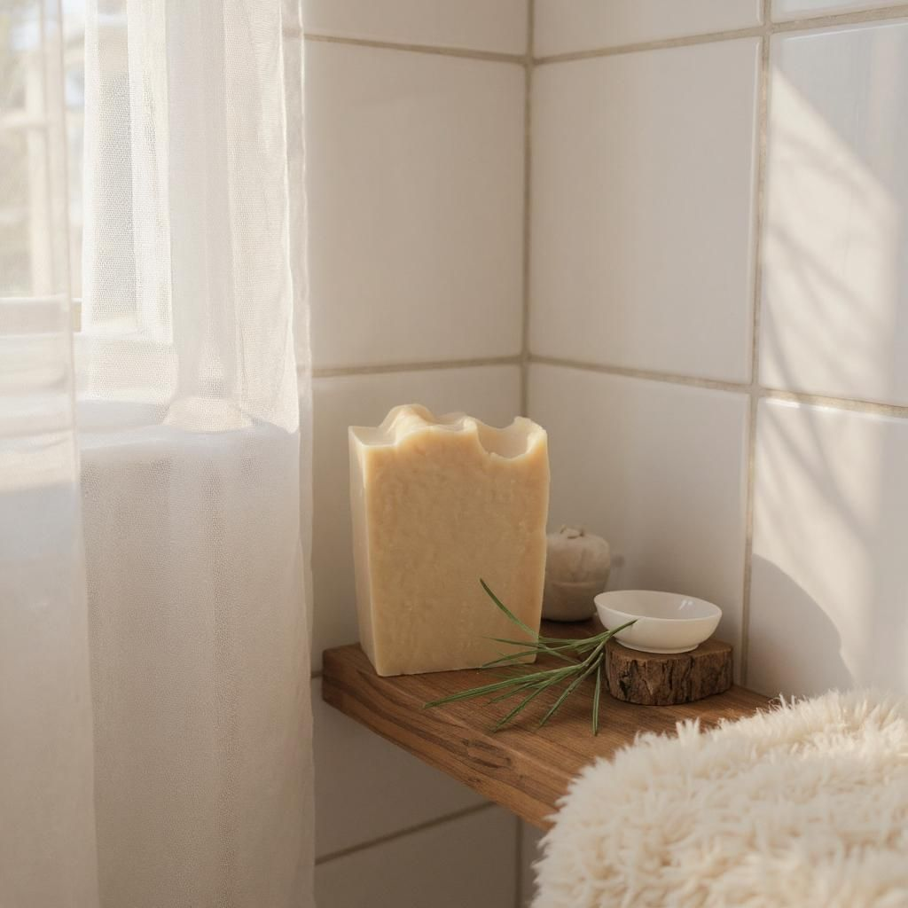 Unscented Tallow Soap with Goat Milk & Oats – Bare Naked Bar for Sensitive Skin