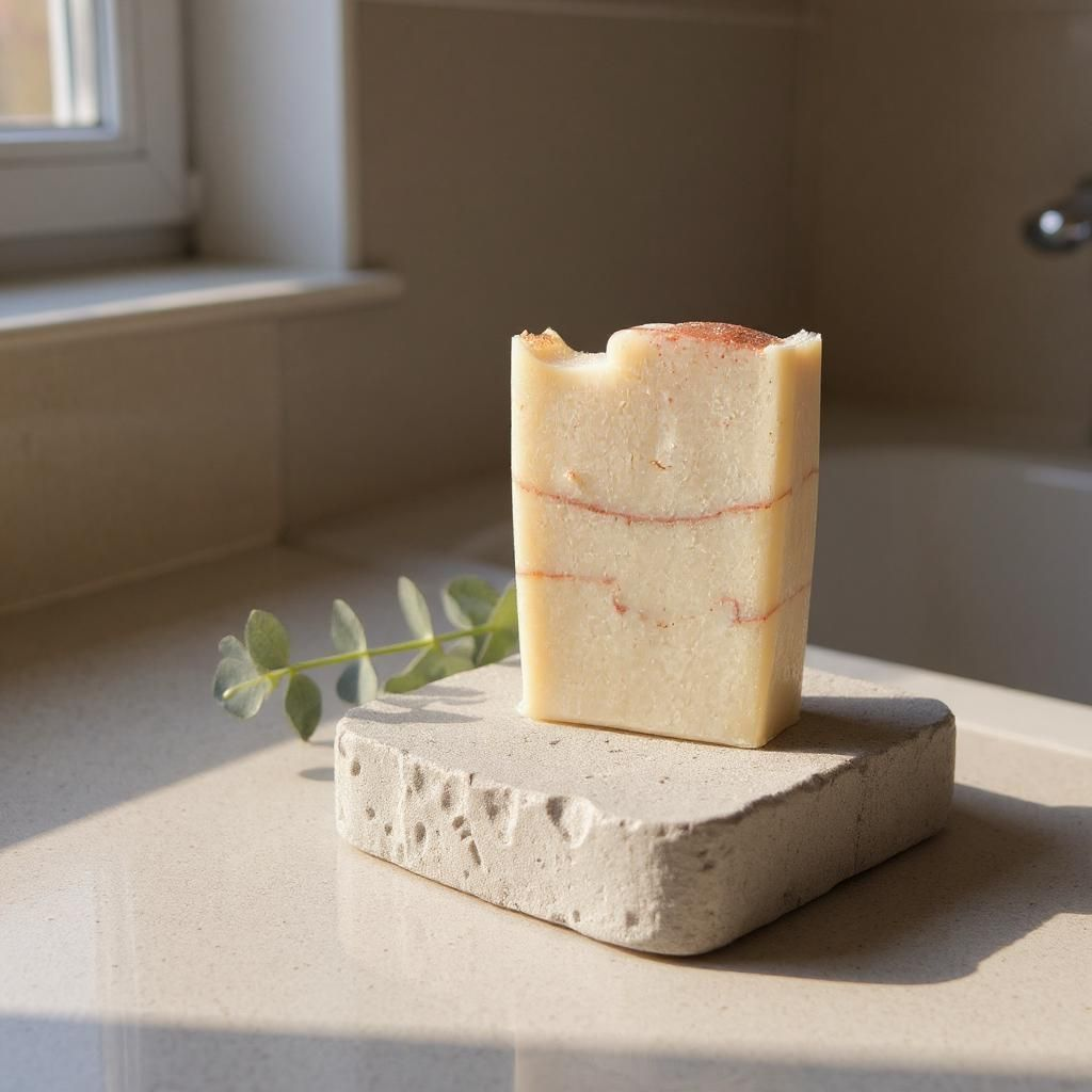 Sandalwood Tallow Soap with Goat Milk & Oats – Warm, Woodsy Bar - Available 8/3