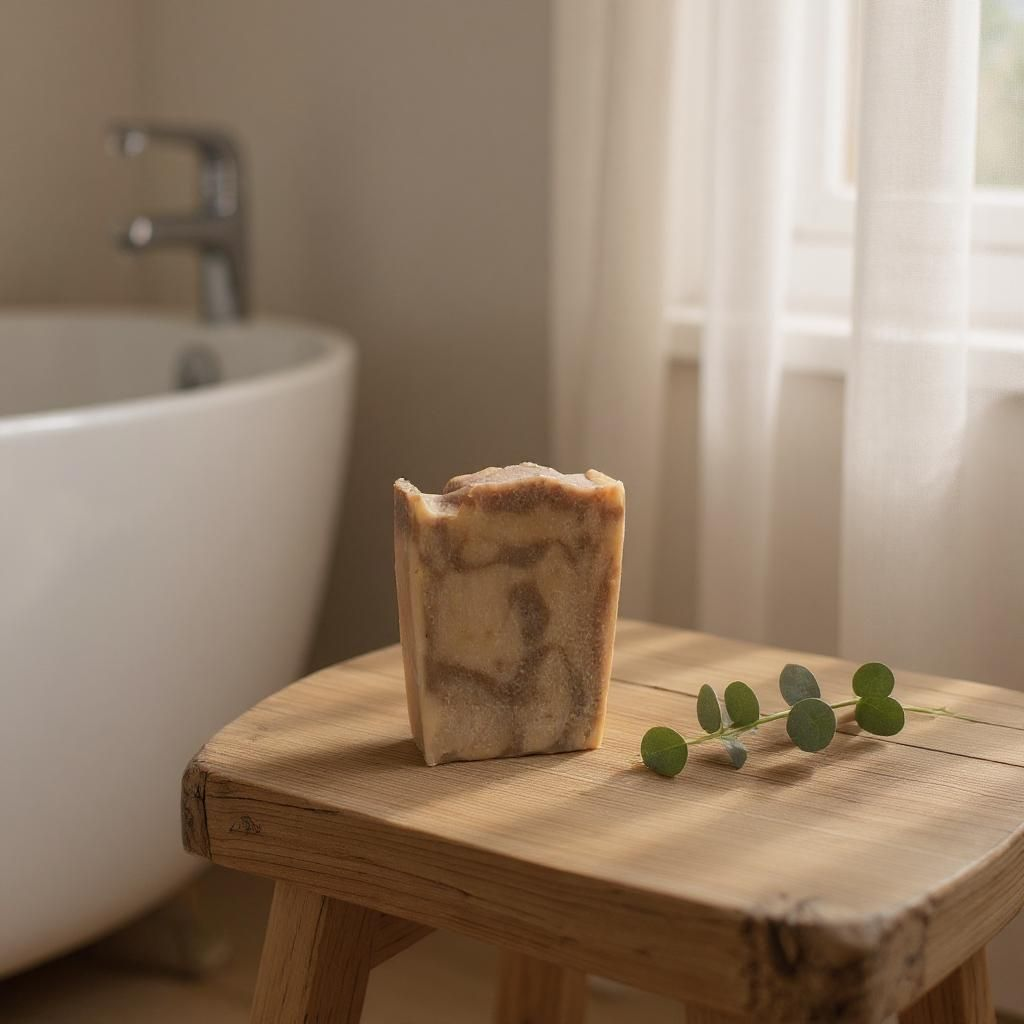 Hickory & Suede Tallow Soap with Goat Milk & Oats – Smoky Leather Scent - Available 8/5
