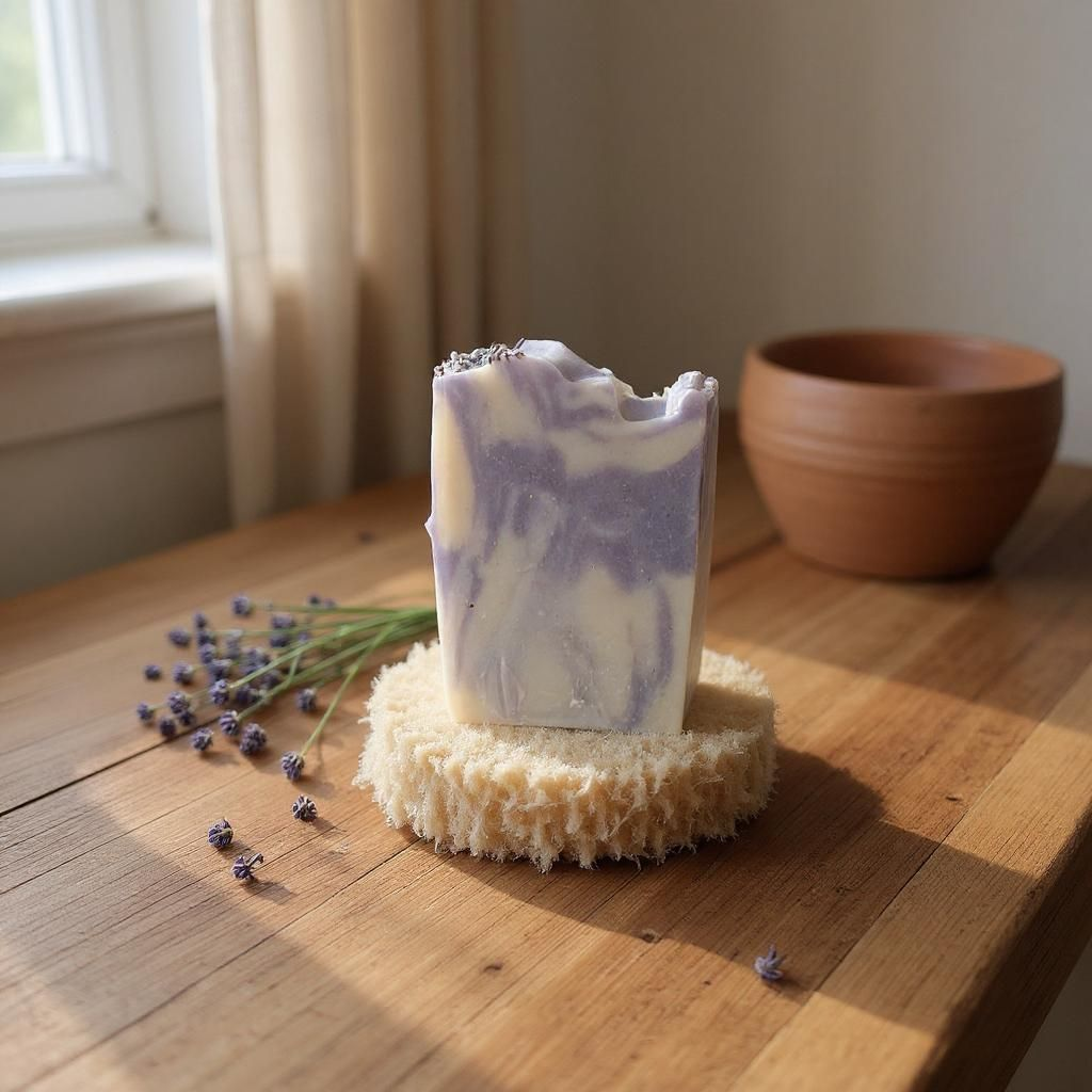 Lavender Tallow Soap with Goat Milk & Oats – Calming Handmade Bar - Available 8/1