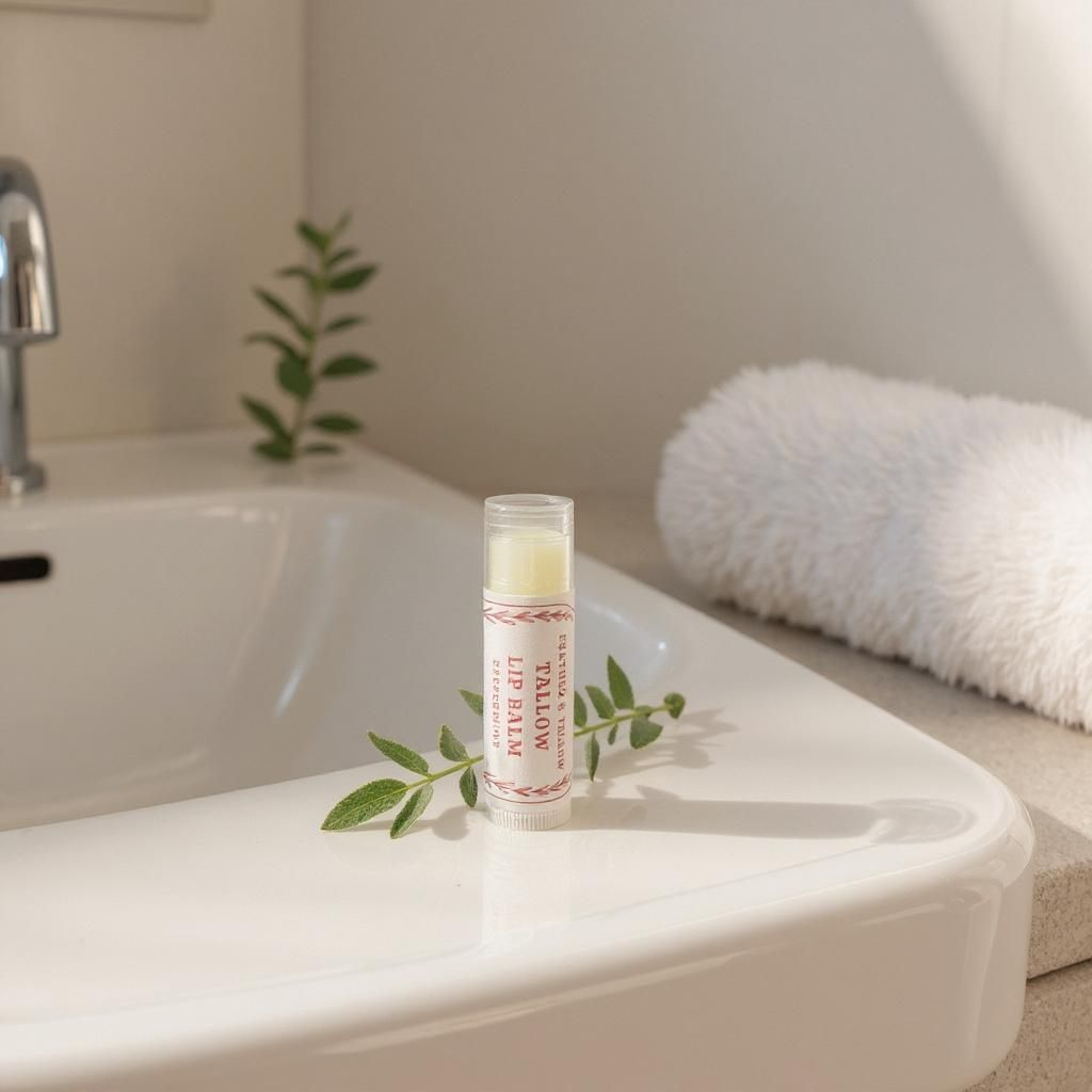 Peppermint Tallow Lip Balm – Cooling, Nourishing Lip Protection