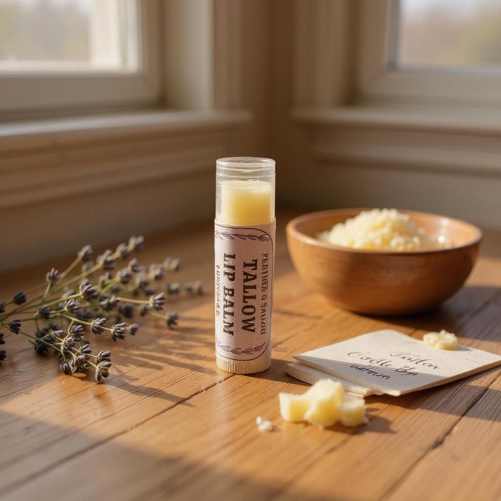 Lavender Tallow Lip Balm – Soothing, Old-Fashioned Lip Care