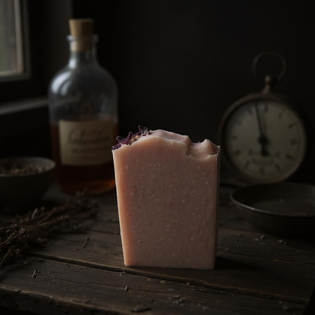 Rose Tallow Soap with Goat Milk & Oats – Classic Floral Bar - Available 8/1